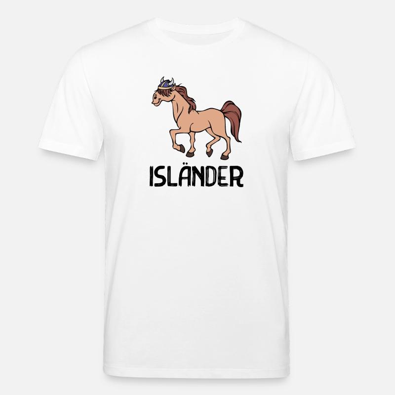 Isländer Pferdenarr Trab Islandpferde Spruch - Stanley/Stella Unisex Bio-T-Shirt CREATOR  - Weiß