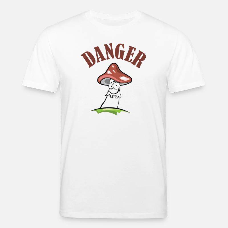 Toadstool danger symbol comic funny - Stanley/Stella CREATOR Unisex Organic T-Shirt - white