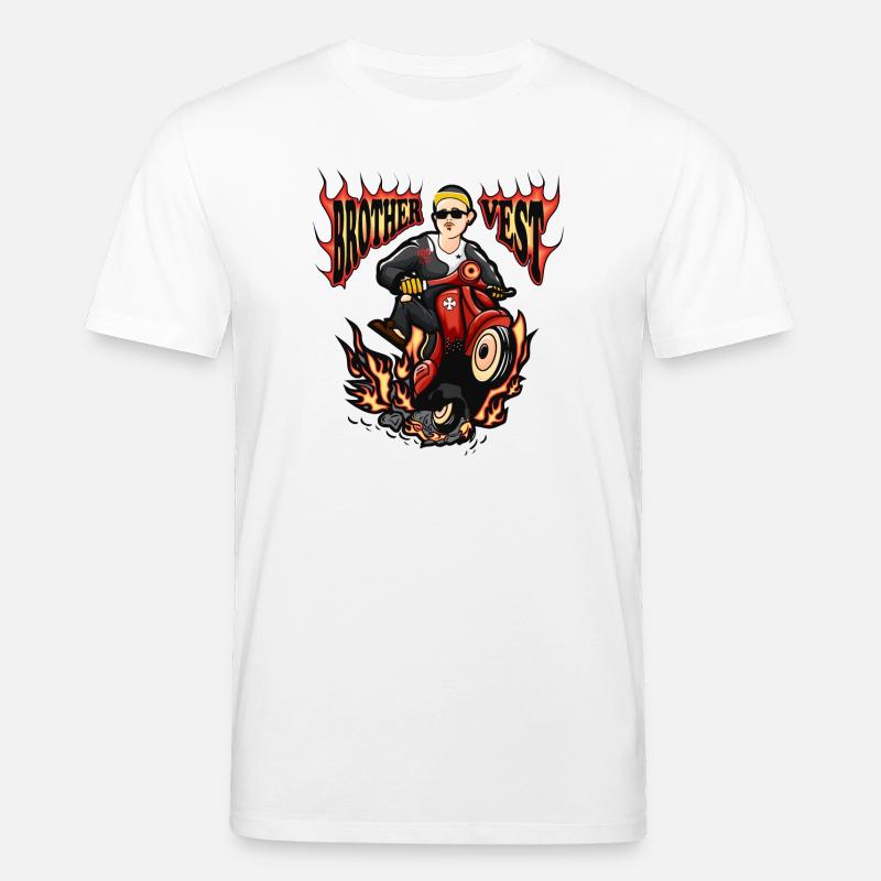 Moped Mofafahrer - Stanley/Stella Unisex Bio-T-Shirt CREATOR  - Weiß