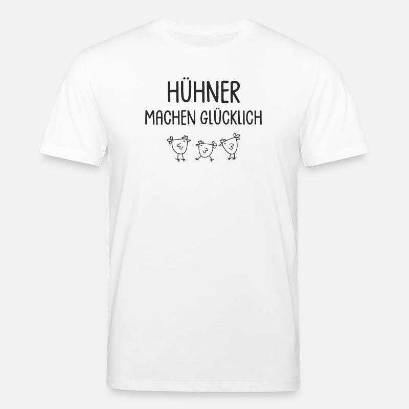Hühner machen glücklich - Stanley/Stella Unisex Bio-T-Shirt CREATOR  - Weiß
