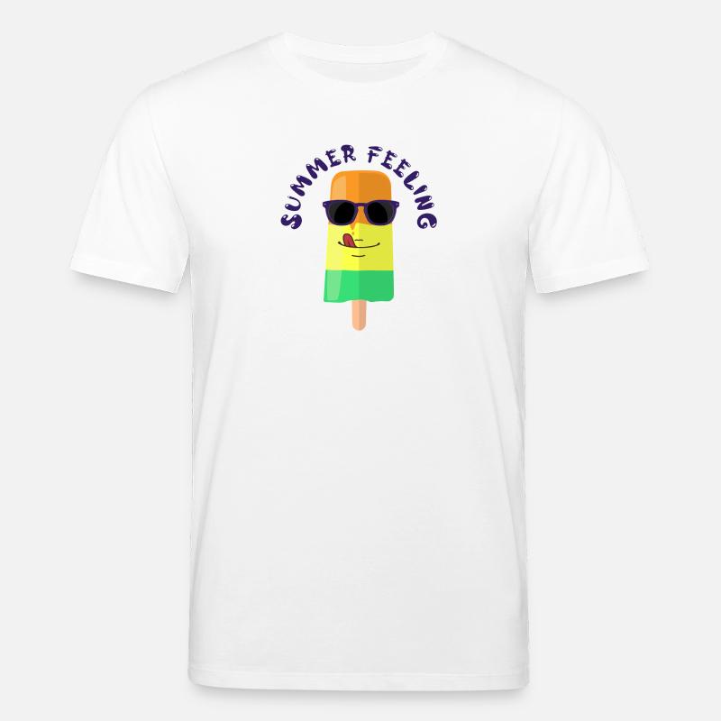 Eiscreme mit Sonnenbrille Summer Feeling Sommer - Stanley/Stella Unisex Bio-T-Shirt CREATOR  - Weiß