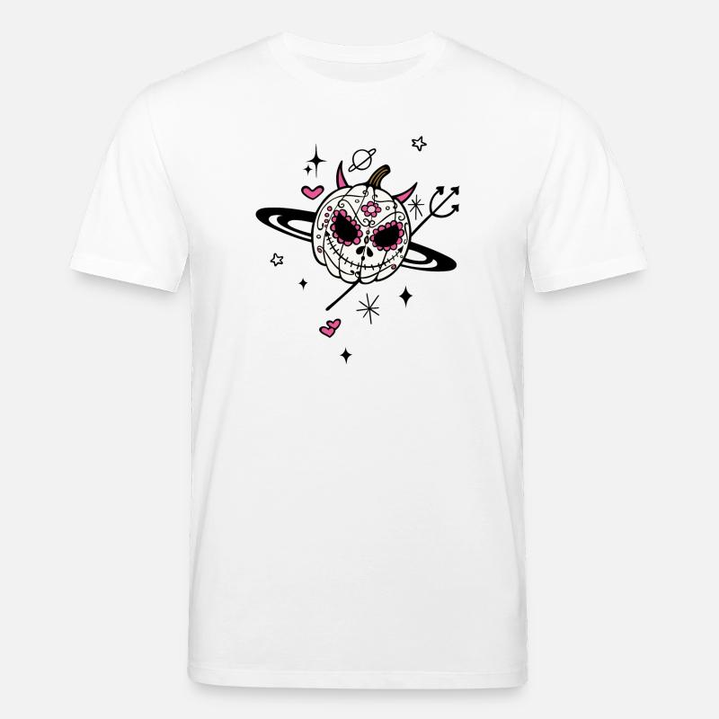 Pumpkin Devil Univers d’Halloween - T-shirt bio CREATOR Stanley/Stella Unisexe - blanc