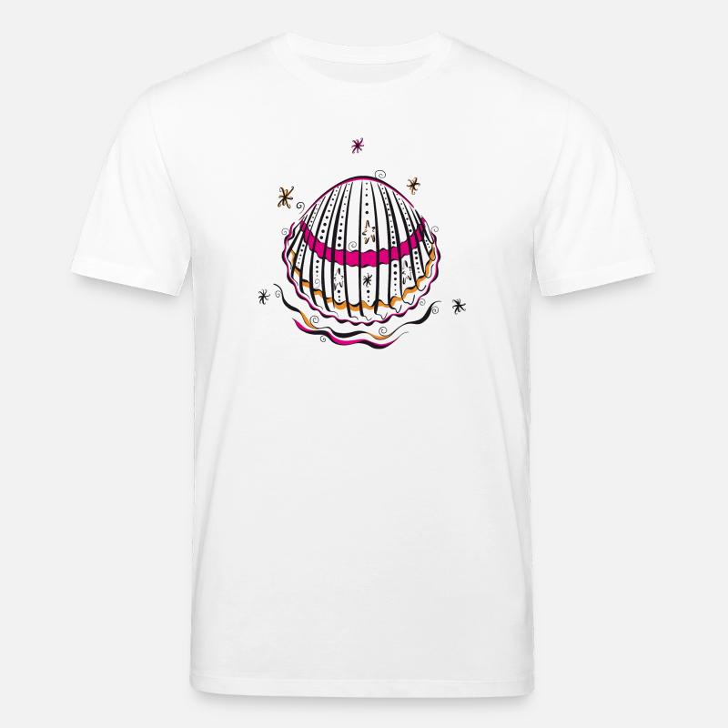 Muschel Sommer Urlaub - Stanley/Stella Unisex Bio-T-Shirt CREATOR - Weiß