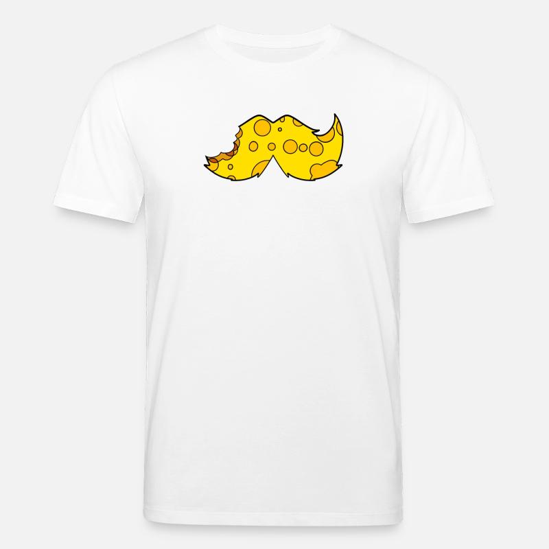 Cheese Mustache Beard - Stanley/Stella CREATOR Unisex Organic T-Shirt - white