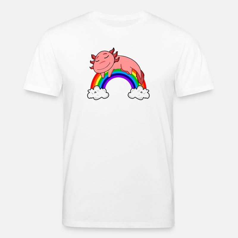 Regenbogen Axolotl - Stanley/Stella Unisex Bio-T-Shirt CREATOR - Weiß