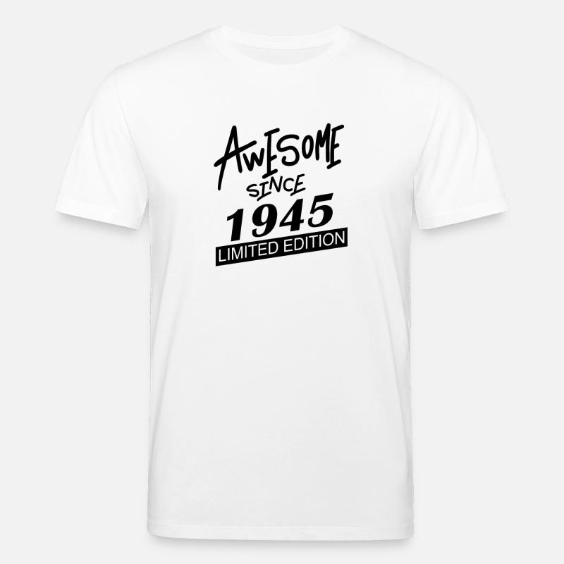 1945 - Né en 1945 - T-shirt bio CREATOR Stanley/Stella Unisexe - blanc