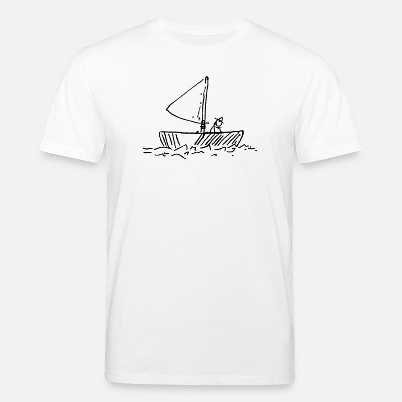 Fischer im Boot - Stanley/Stella Unisex Bio-T-Shirt CREATOR  - Weiß