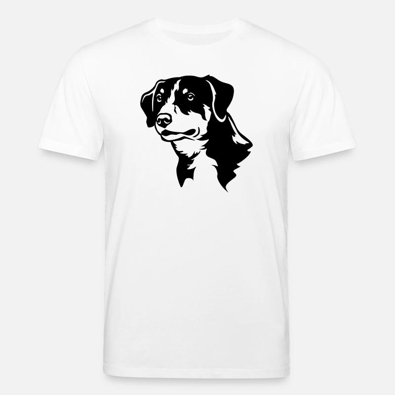 Entlebucher Sennenhund Kopf "Black Edition" - Stanley/Stella Unisex Bio-T-Shirt CREATOR  - Weiß