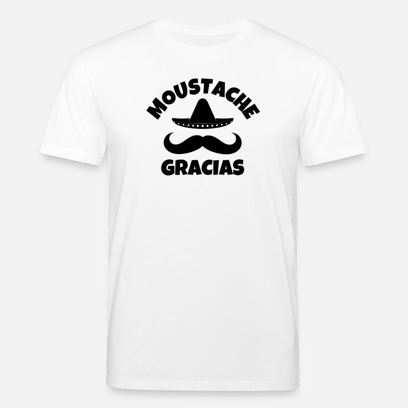 Schnurrbart, Schnurrbart, Schnurrbart gracias - Stanley/Stella Unisex Bio-T-Shirt CREATOR  - Weiß