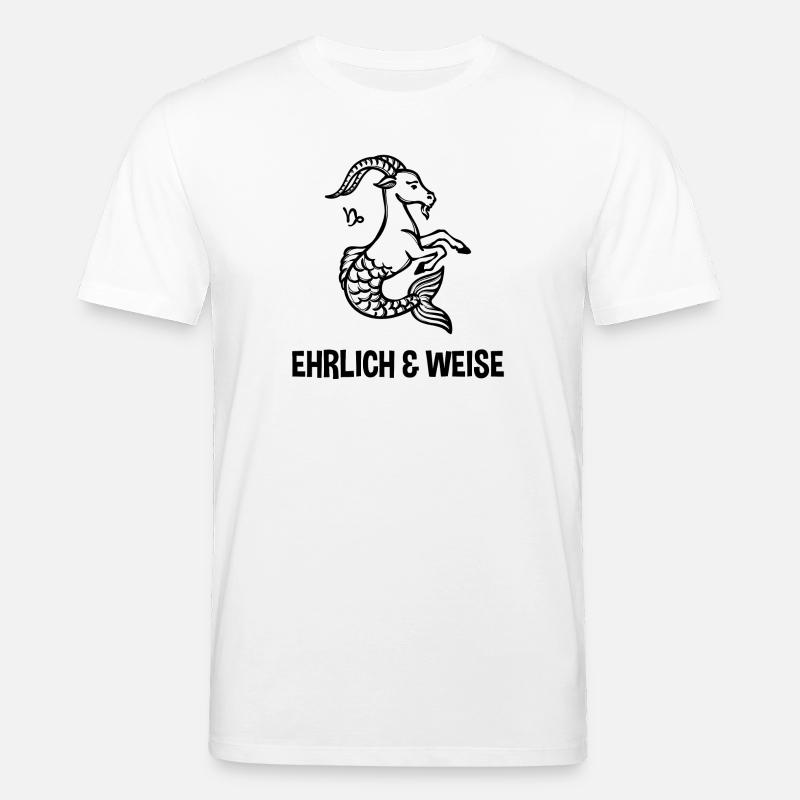 Steinbock Statement Galaxie Astrologie Tierkreis - Stanley/Stella Unisex Bio-T-Shirt CREATOR - Weiß
