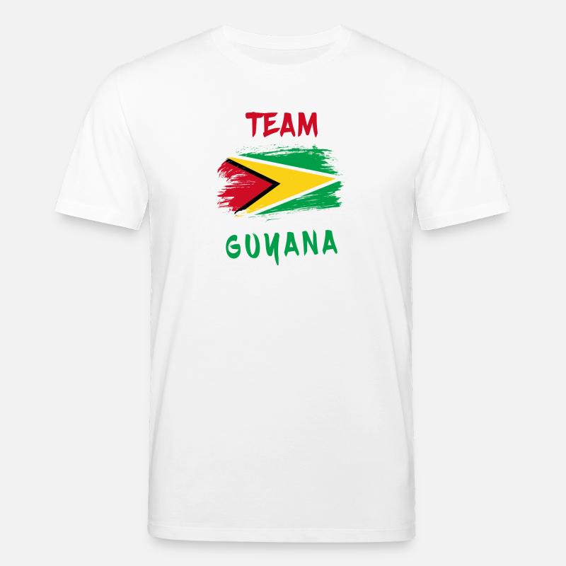 Drapeaux de l'équipe Guyane - T-shirt bio CREATOR Stanley/Stella Unisexe - blanc