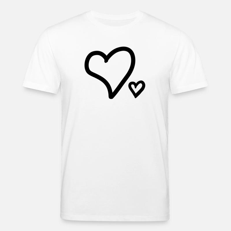Hjerte hjerter - Stanley/Stella CREATOR økologisk unisex-T-shirt - hvid