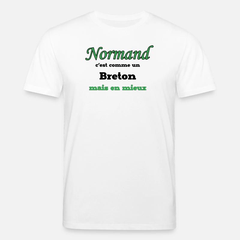 Normand Vert Élégant Script - T-shirt bio CREATOR Stanley/Stella Unisexe - blanc