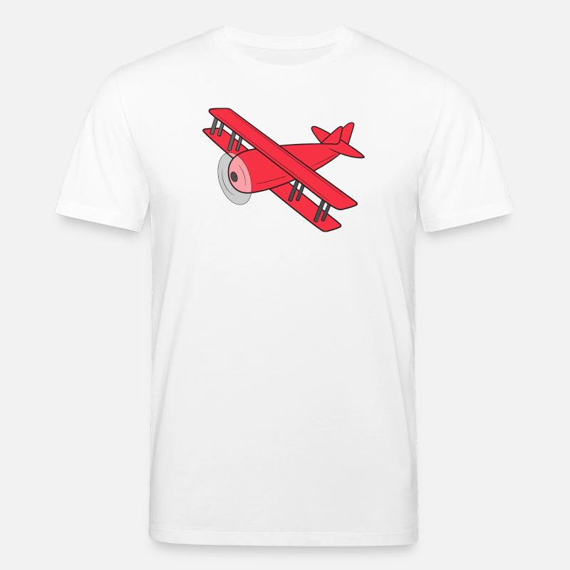 Flugzeug Doppeldecker - Stanley/Stella Unisex Bio-T-Shirt CREATOR  - Weiß