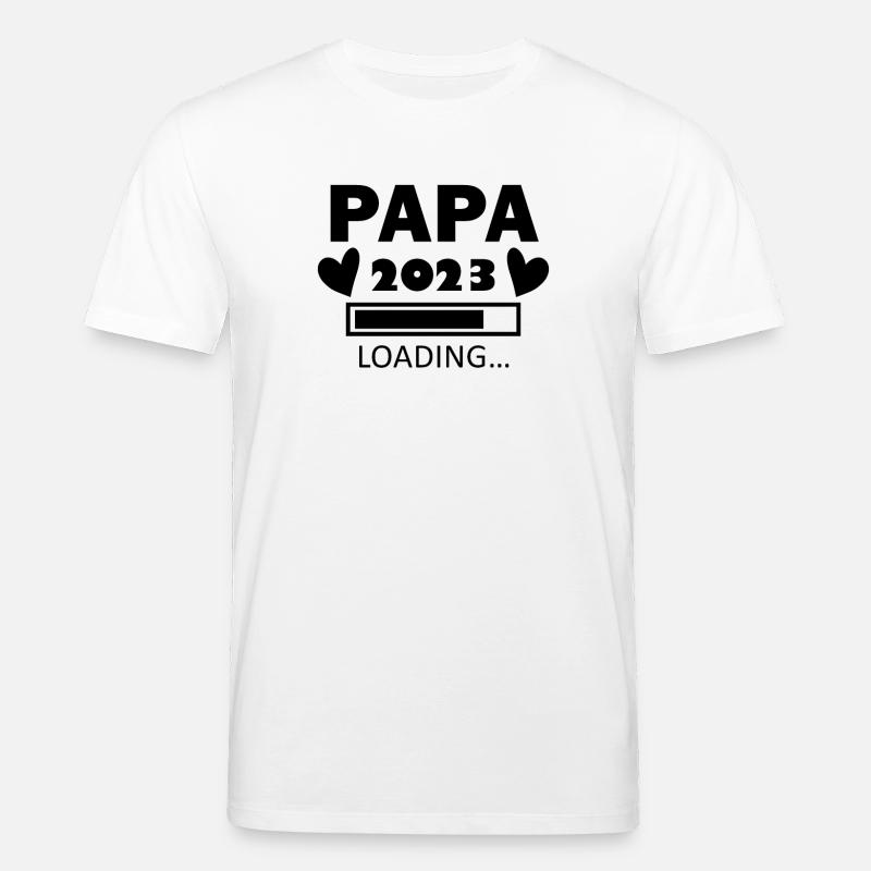 Papa 2023 - Papa werden - Stanley/Stella Unisex Bio-T-Shirt CREATOR  - Weiß