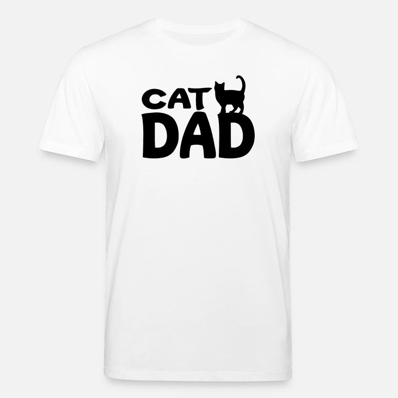 Cat Dad - T-shirt bio CREATOR Stanley/Stella Unisexe - blanc