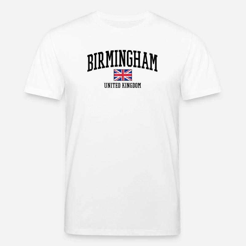 Conception de Birmingham avec drapeau britannique - T-shirt bio CREATOR Stanley/Stella Unisexe - blanc