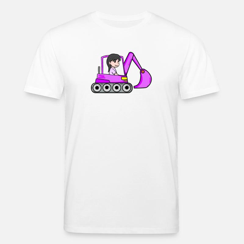 Rosa Bagger Mädchen - Stanley/Stella Unisex Bio-T-Shirt CREATOR  - Weiß