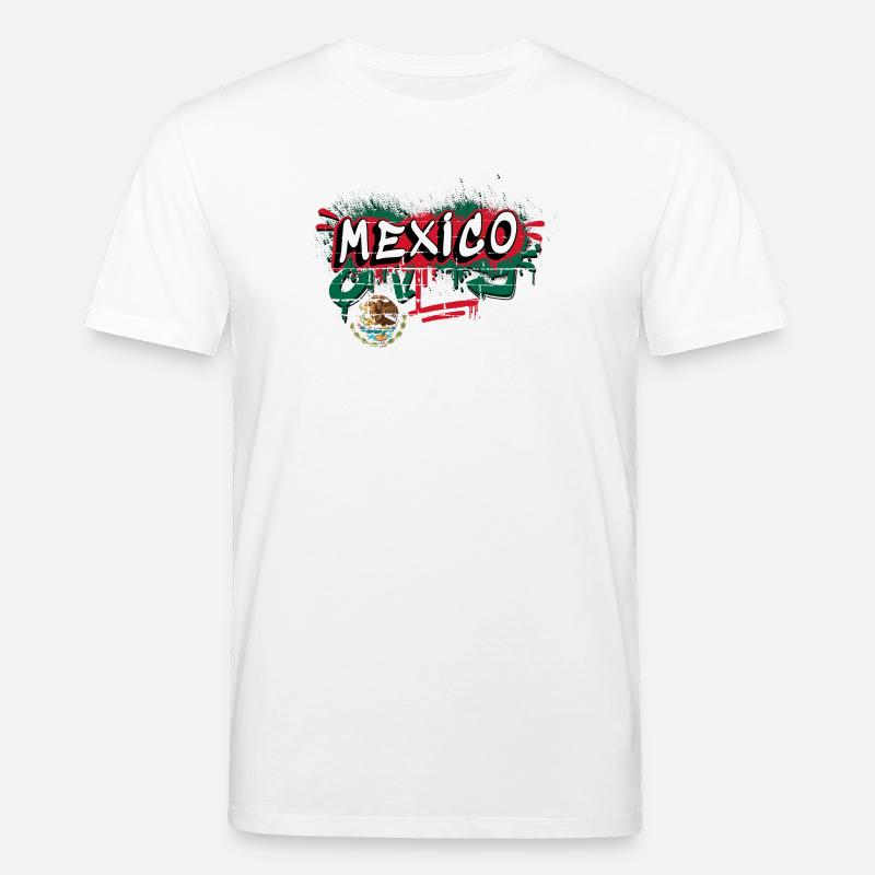 Mexiko Flagge Graffiti Design - Stanley/Stella Unisex Bio-T-Shirt CREATOR  - Weiß