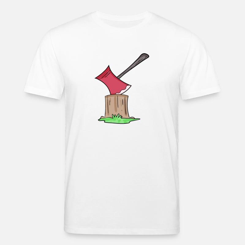 Bûcheron de hache - T-shirt bio CREATOR Stanley/Stella Unisexe - blanc