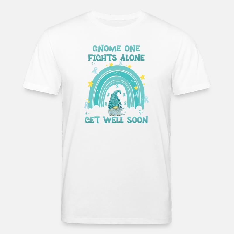 Gnome One Fights Alone Gebärmutterkrebs - Stanley/Stella Unisex Bio-T-Shirt CREATOR  - Weiß