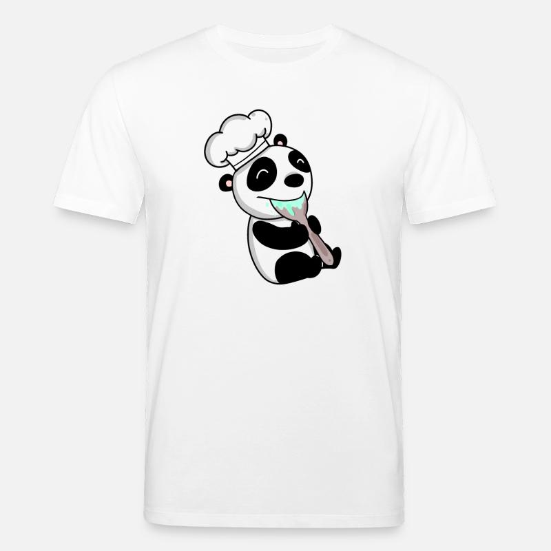 Panda Koch Niedlich - Stanley/Stella Unisex Bio-T-Shirt CREATOR  - Weiß