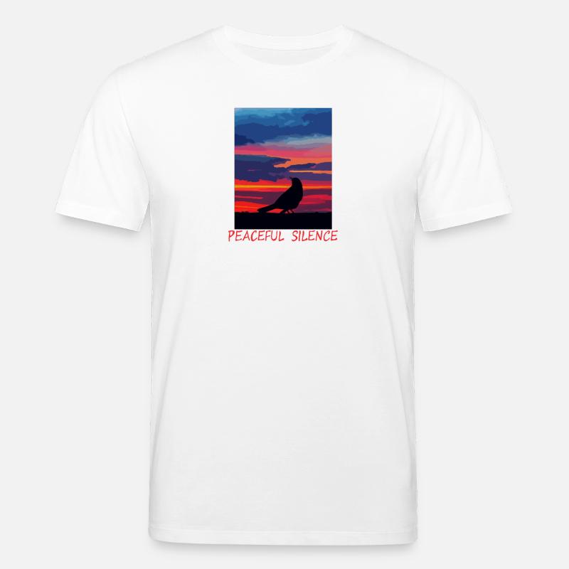 Vogel am Abendhimmel Frieden - Stanley/Stella Unisex Bio-T-Shirt CREATOR  - Weiß