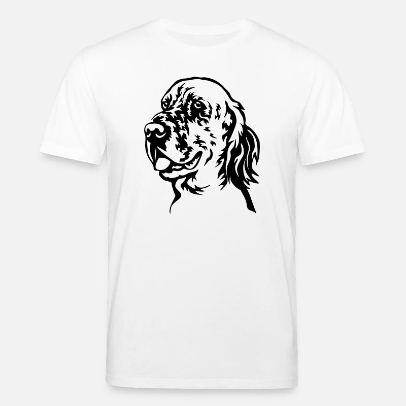 Englischer Setter Kopf - Stanley/Stella Unisex Bio-T-Shirt CREATOR  - Weiß