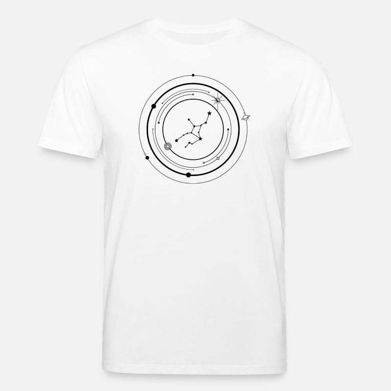Mitternachts-Starburst-Silhouette - Stanley/Stella Unisex Bio-T-Shirt CREATOR  - Weiß