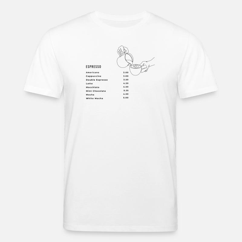 Kaffeekarte - Stanley/Stella Unisex Bio-T-Shirt CREATOR  - Weiß