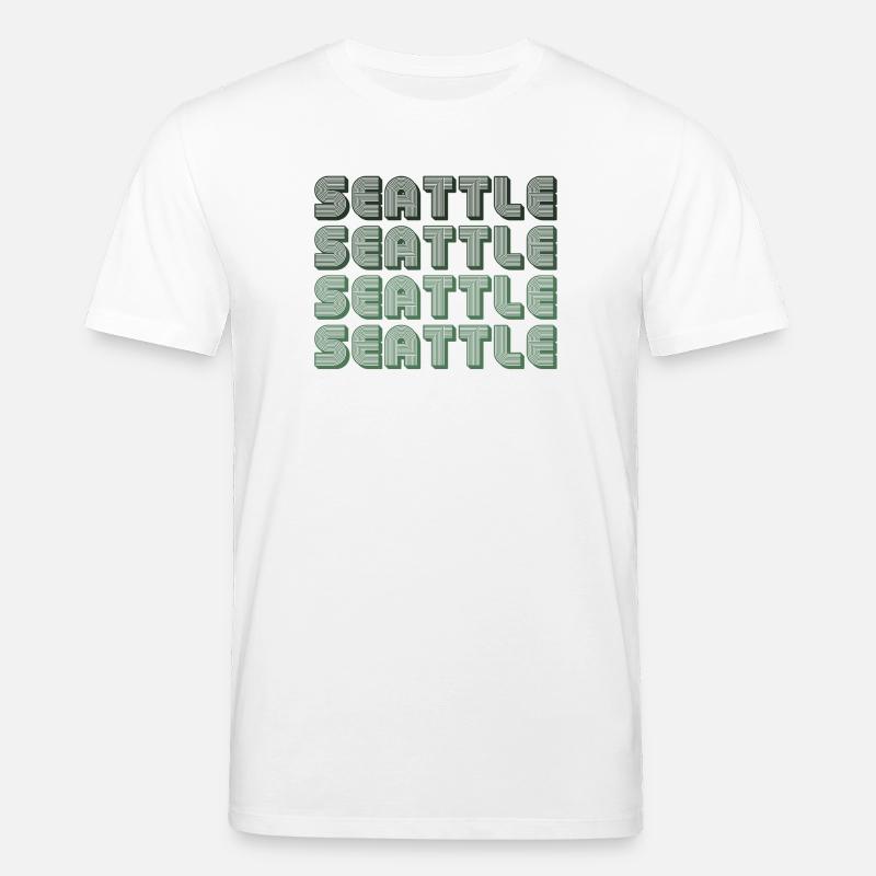 Seattle Blockgrid Pattern - Stanley/Stella CREATOR Unisex Organic T-Shirt - white