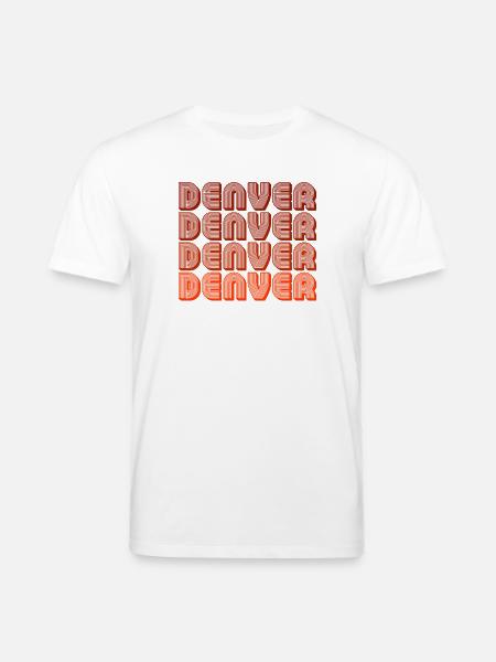 Denver Retro Block Font - Stanley/Stella CREATOR Unisex Organic T-Shirt - white