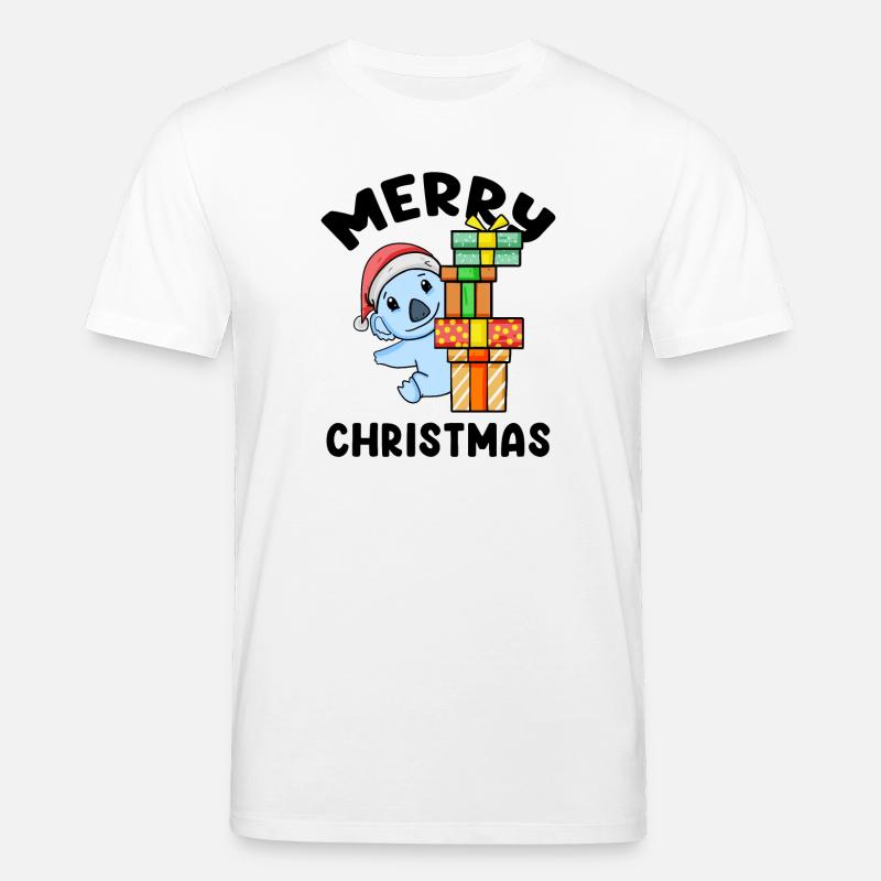 Joyeux Noël Koala - T-shirt bio CREATOR Stanley/Stella Unisexe - blanc