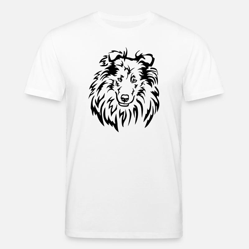 Collie Kopf - Stanley/Stella Unisex Bio-T-Shirt CREATOR  - Weiß