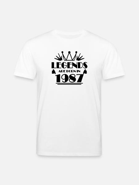 1987 - Born 1987 - Stanley/Stella CREATOR Unisex Organic T-Shirt - white