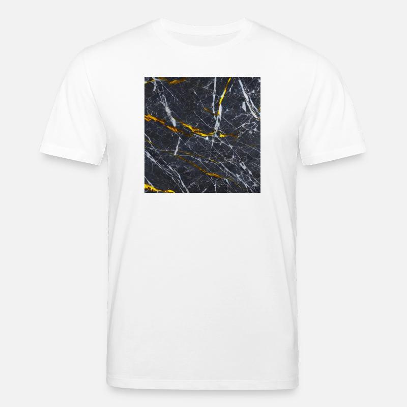 Marbre Texture Or Noir - T-shirt bio CREATOR Stanley/Stella Unisexe - blanc