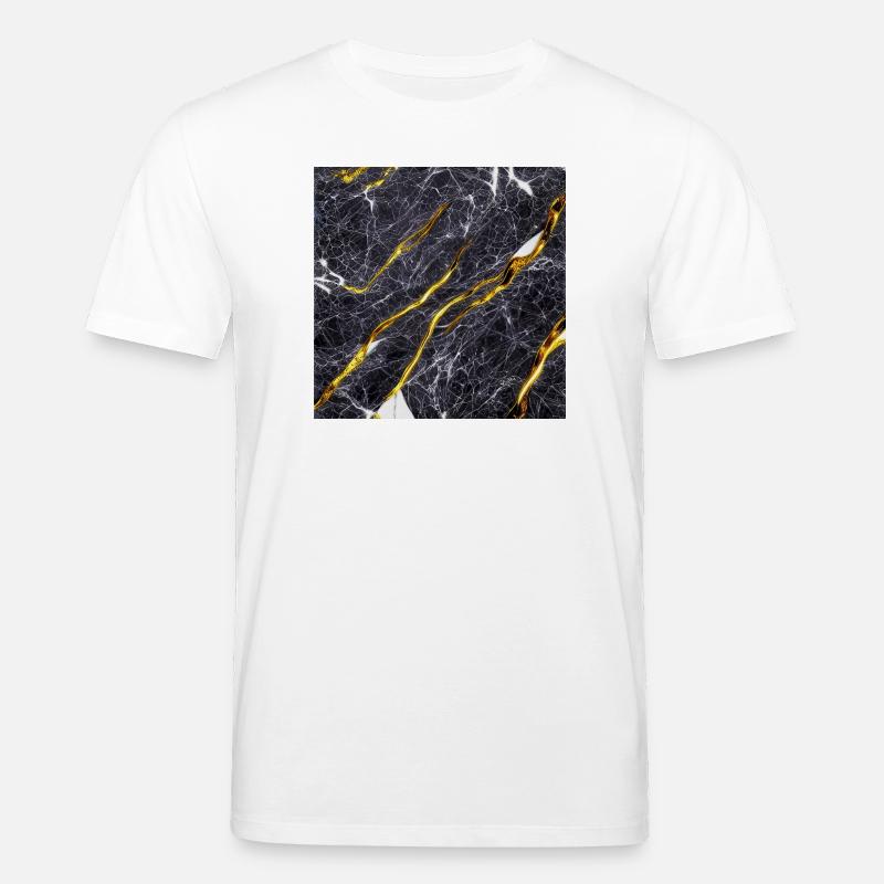 Marbre Texture Or Noir - T-shirt bio CREATOR Stanley/Stella Unisexe - blanc