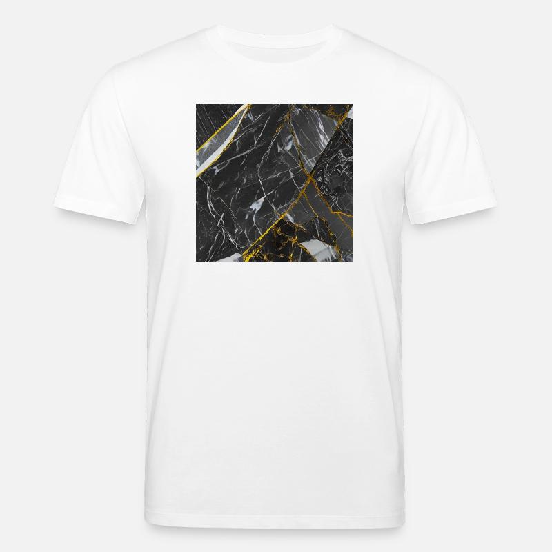 Marbre Texture Or Noir - T-shirt bio CREATOR Stanley/Stella Unisexe - blanc