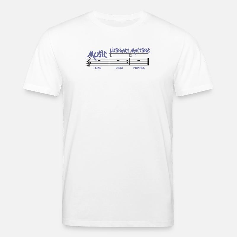 La littératie musicale, ça compte - T-shirt bio CREATOR Stanley/Stella Unisexe - blanc