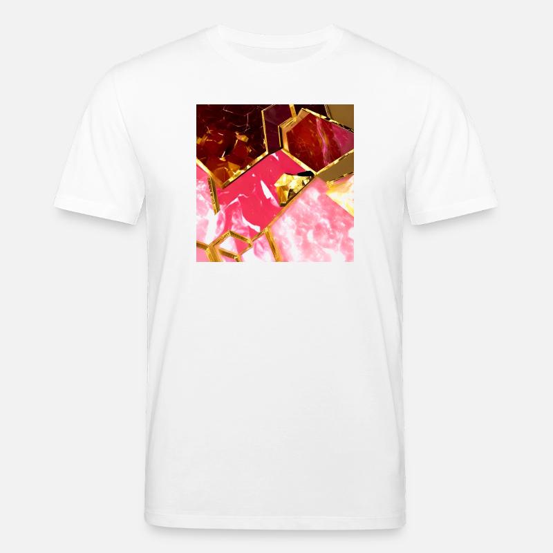 Marmor Roségold Textur - Stanley/Stella Unisex Bio-T-Shirt CREATOR  - Weiß