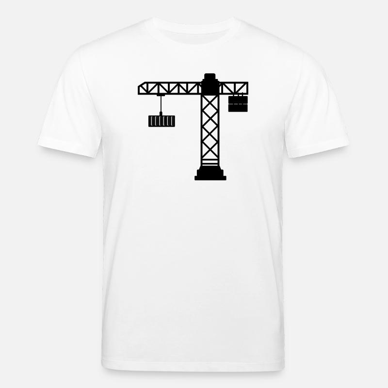 Kran mit Seecontainer - Stanley/Stella Unisex Bio-T-Shirt CREATOR  - Weiß