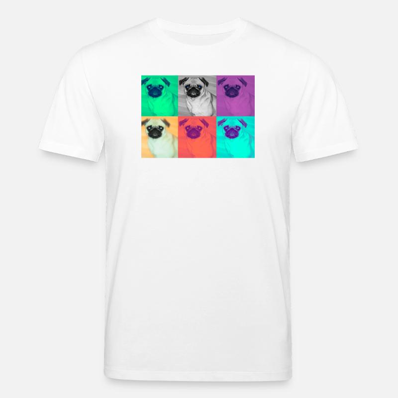 Pop Art Hund Design - Stanley/Stella Unisex Bio-T-Shirt CREATOR  - Weiß