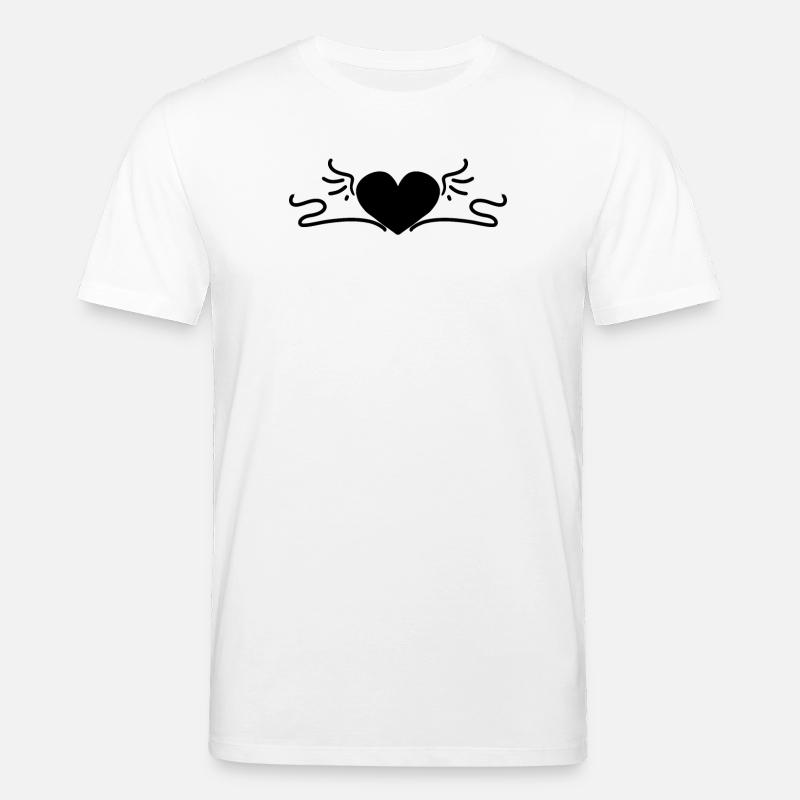 Cœur Noir - T-shirt bio CREATOR Stanley/Stella Unisexe - blanc