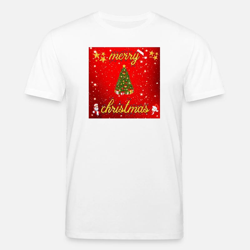 Frohe Weihnachten Version 2 - Stanley/Stella Unisex Bio-T-Shirt CREATOR  - Weiß