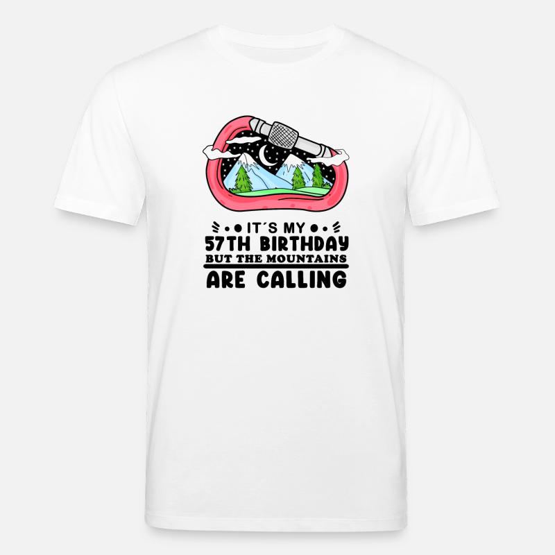Randonneur 57e anniversaire 57 ans - T-shirt bio CREATOR Stanley/Stella Unisexe - blanc