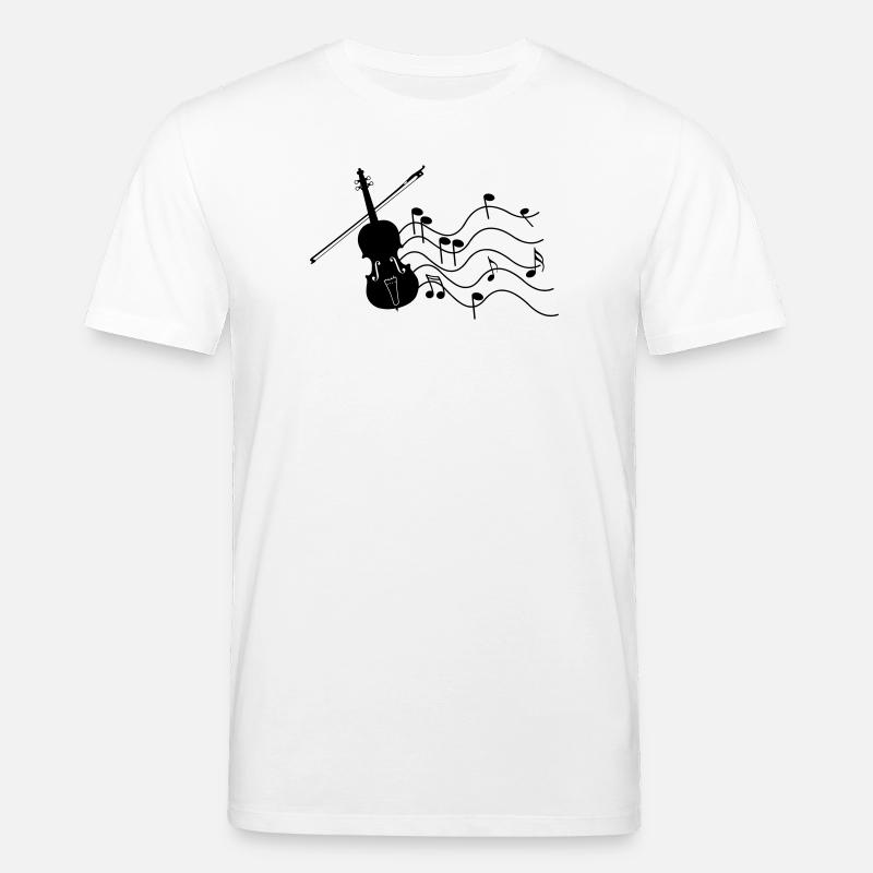 Violine mit Noten - Stanley/Stella Unisex Bio-T-Shirt CREATOR  - Weiß