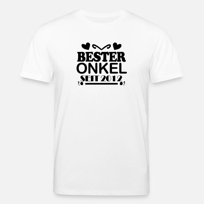 Bester Onkel seit 2012 - Stanley/Stella Unisex Bio-T-Shirt CREATOR  - Weiß