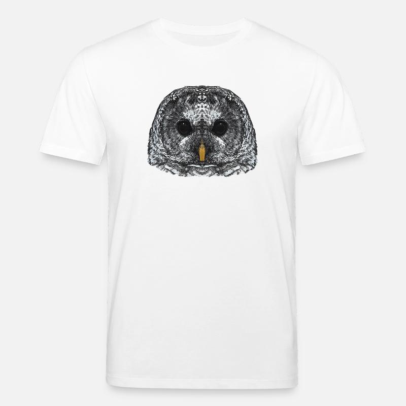 eulengesicht, schneeeulenkopf - Stanley/Stella Unisex Bio-T-Shirt CREATOR  - Weiß