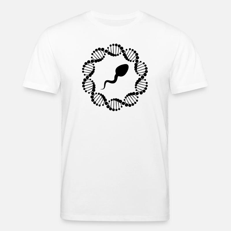 DNA-Strang im Kreis mit Spermien - Stanley/Stella Unisex Bio-T-Shirt CREATOR  - Weiß