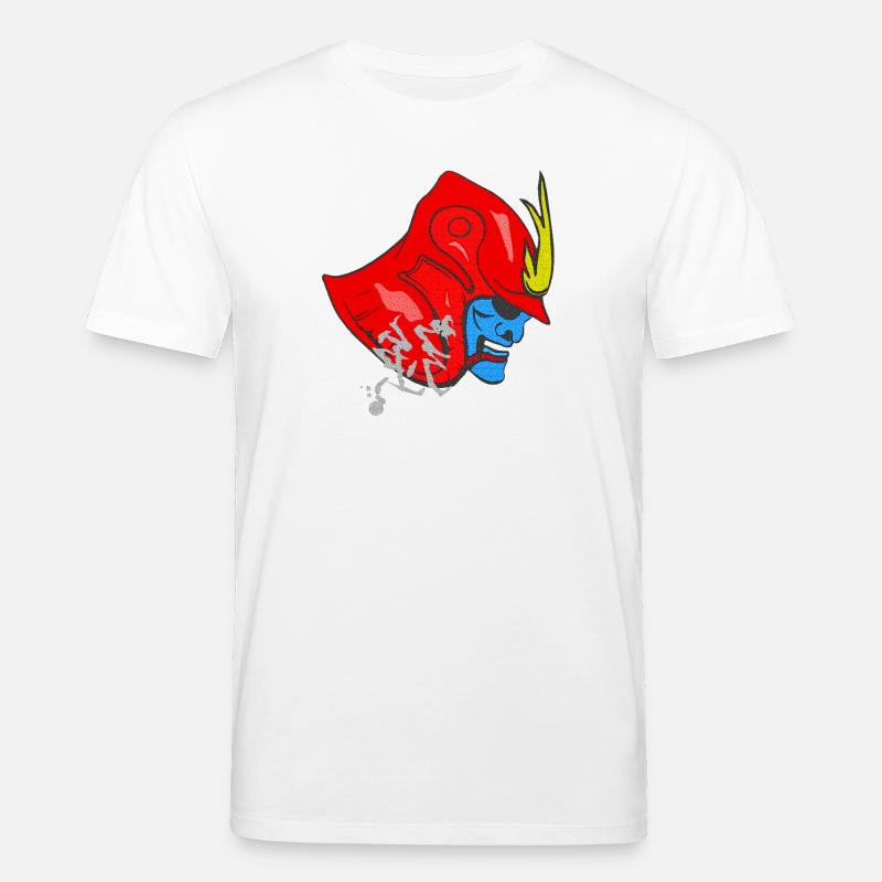 kanjimuster „Stärke“, samureihelm - Stanley/Stella Unisex Bio-T-Shirt CREATOR  - Weiß